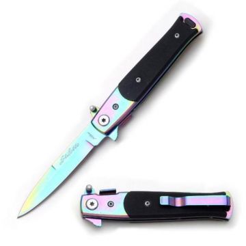 Stiletto Style Rainbow Spring Assisted Knife (SE-438RB)